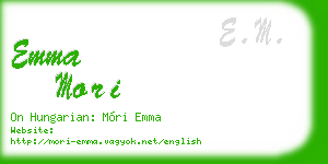 emma mori business card